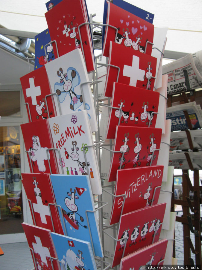 открытки с Швейцарией и коровами Лозанна, Швейцария