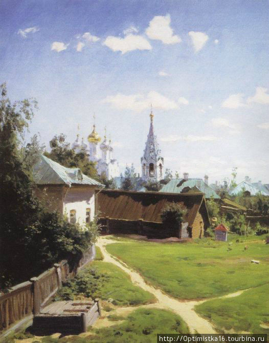 Картина Московский дворик 1877 года Москва, Россия
