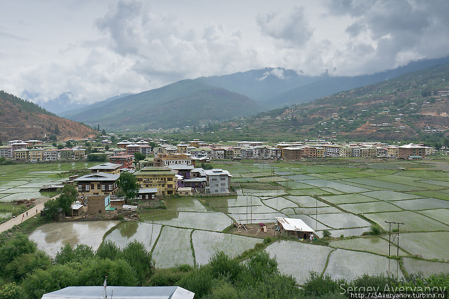 Паро, рисовые поля Бутан