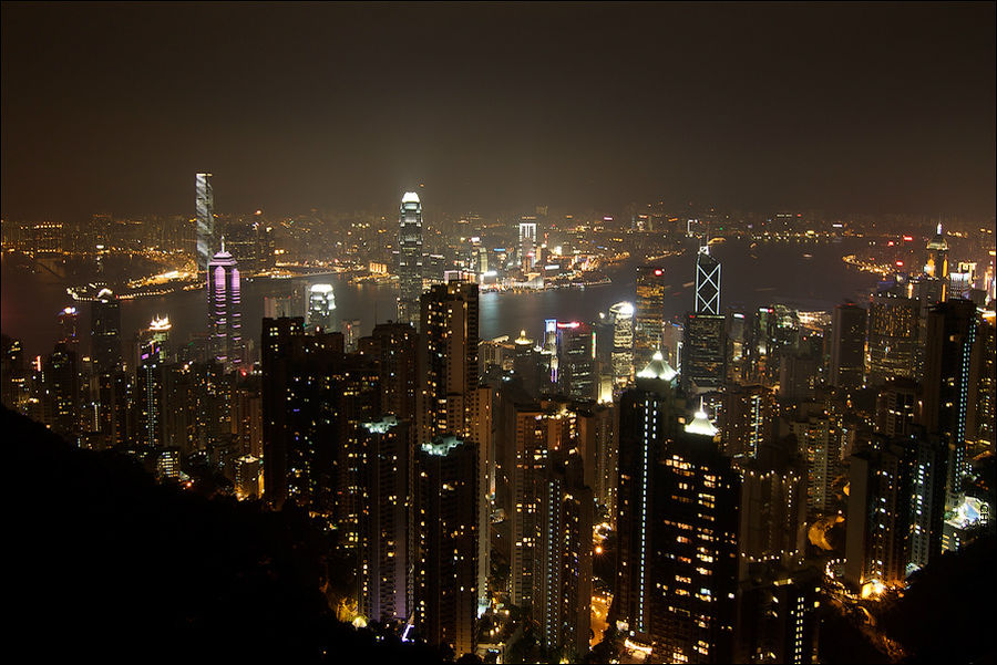 А вот это вид с пика Виктория Гонконг