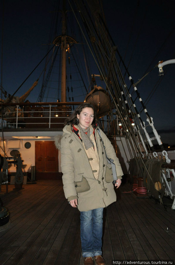 На палубе Statsraad Lemkhul. Корабль закрыт для посещения туристами. Угадайте как я туда попала? Берген, Норвегия
