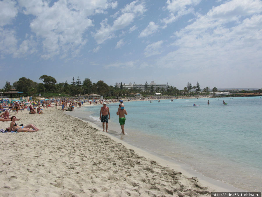 пляж Nissi Beach Айя-Напа, Кипр