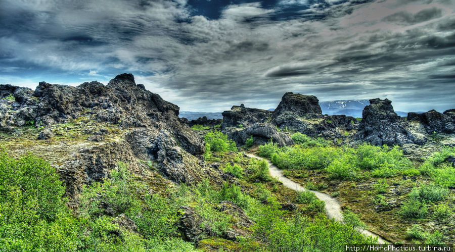 Диммуборгир (обработка) Рейкьяхлид, Исландия