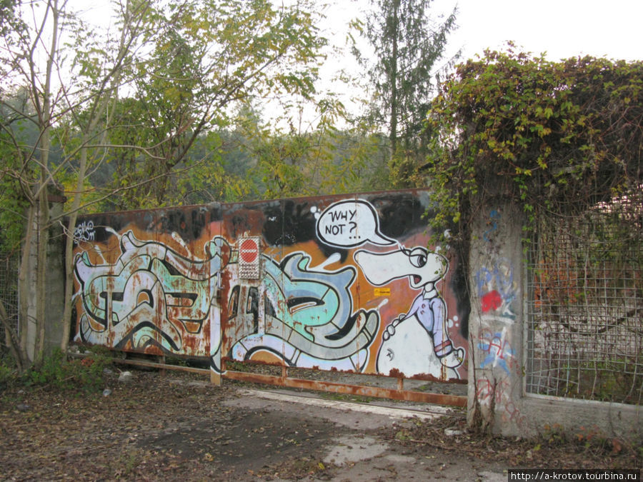 Граффити на заборе (внешнем) Традате, Италия