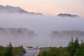 Если вечер был силён светом, то утро давало множество сильных картин с туманом.