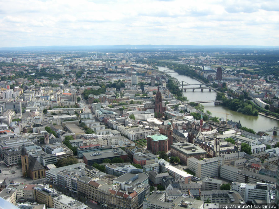 Вид на старую часть города Франкфурт-на-Майне, Германия