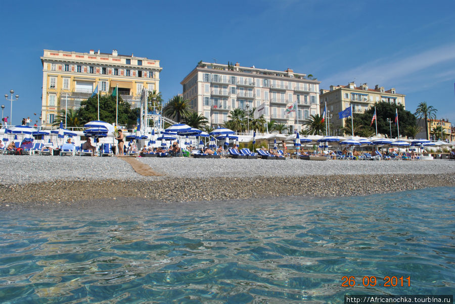 Пляж и ресторан Plage Beau Rivage Ницца, Франция