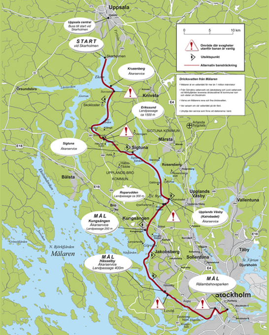 маршрут гонки Стокгольм, Швеция