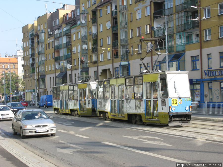 Много трамваев Вроцлав, Польша