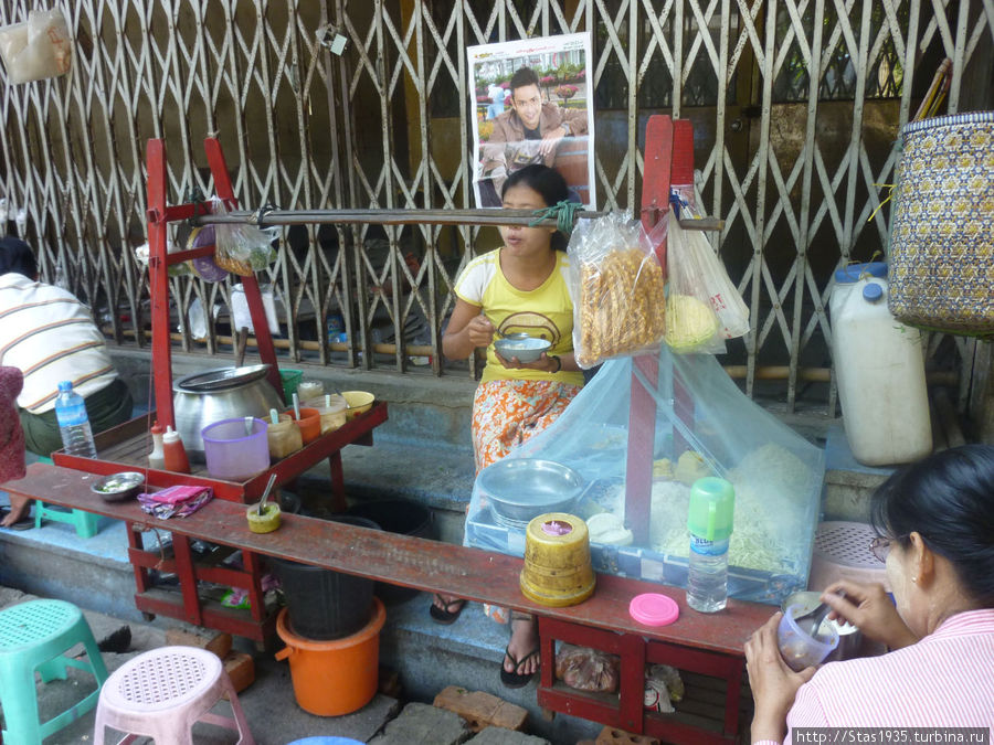 Янгон. Бирманская макашница. Янгон, Мьянма