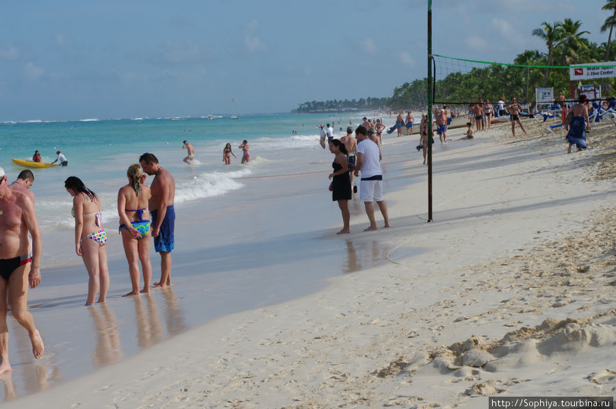 Доминикана. Пляж,океан на побережье Punta-Cana. Пунта-Кана, Доминиканская Республика