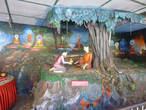 Янгон. Пагода Ботатаунг. Сцены из жизни Будды. Дерево Бодха.