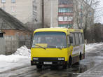 Автобус Богдан-А091 в посёлке Безлюдовка.