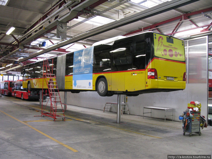 осмотр и мелкий ремонт автобуса Берн, Швейцария