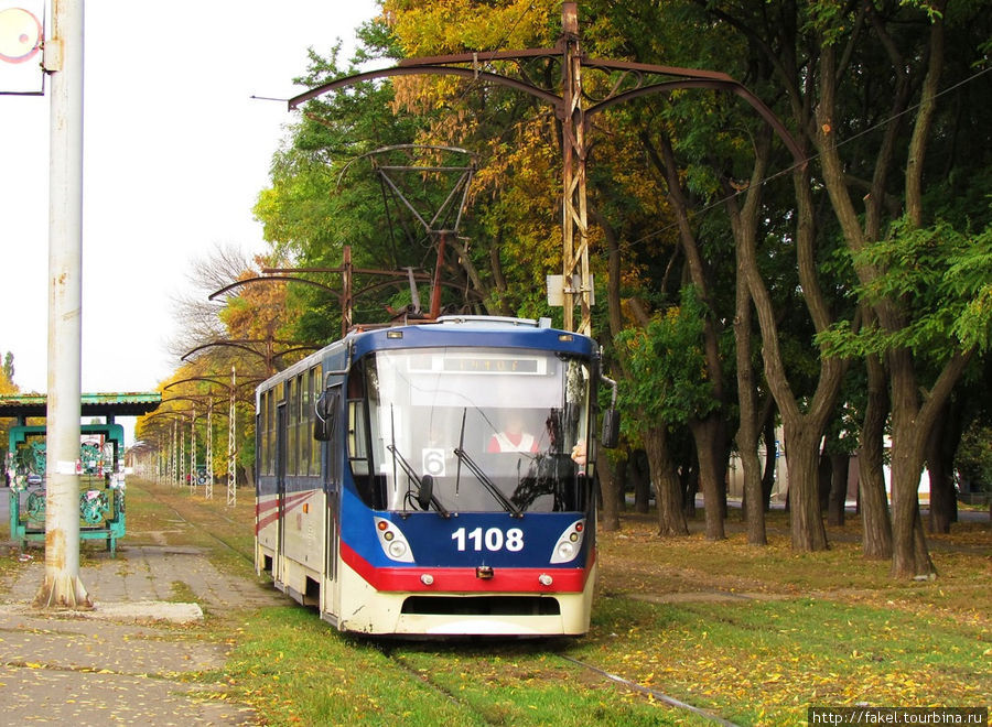 Трамвай К1 на улице Чкалова Николаев, Украина