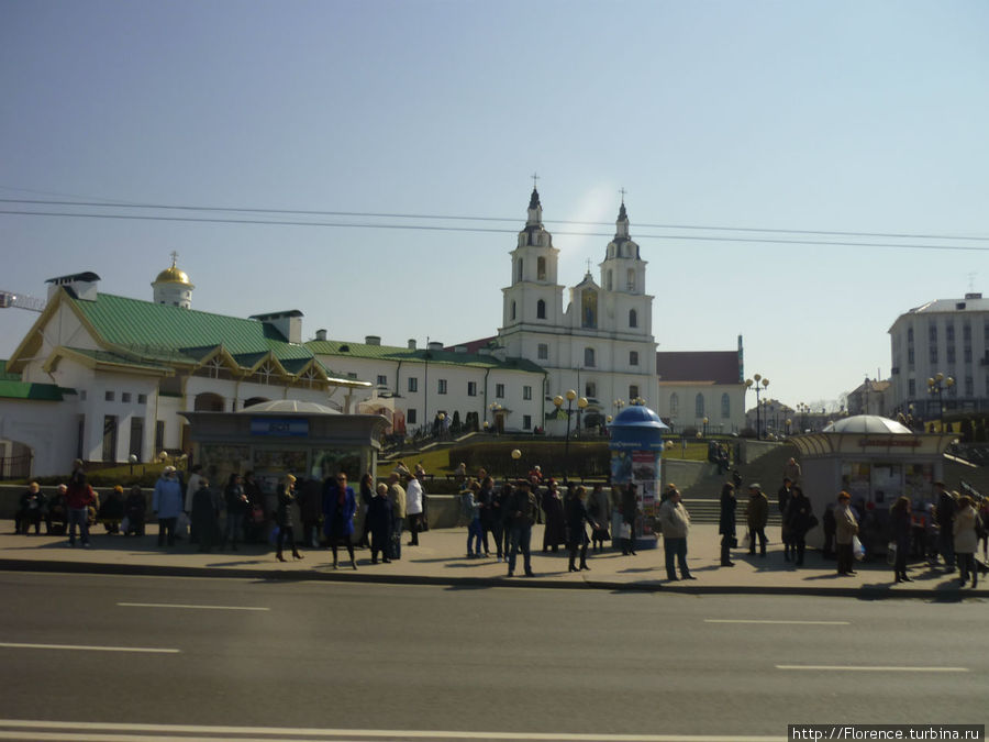 Вид с Немиги на Верхний город Минск, Беларусь