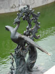 Скульптурная композиция на воде. 
Жар-птица.