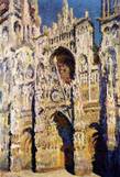 Руанский собор, портал и башня Сен-Ромен, в полдень, гармония голубого и золотого цвета, 1893г., К. Моне.