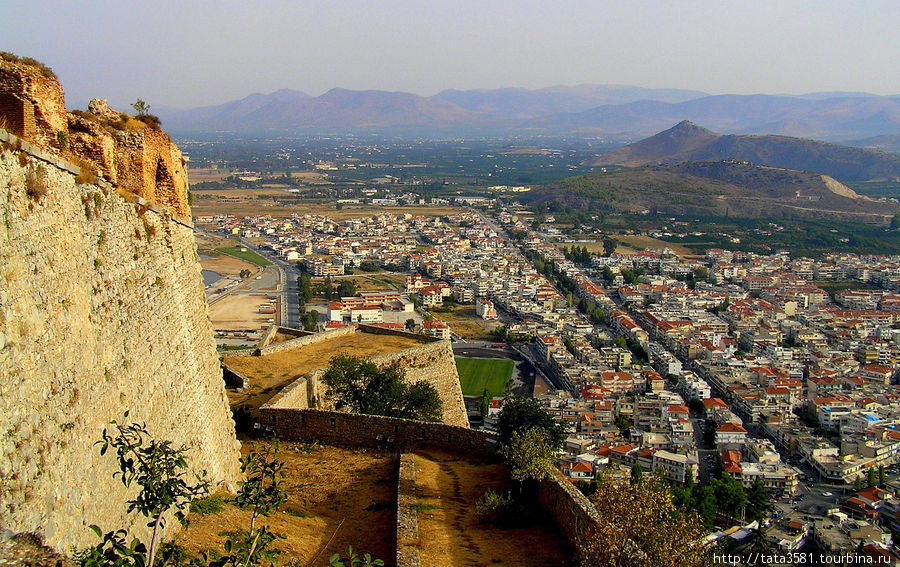 Виды Нафплиона с крепости Паламиди Нафплио, Греция