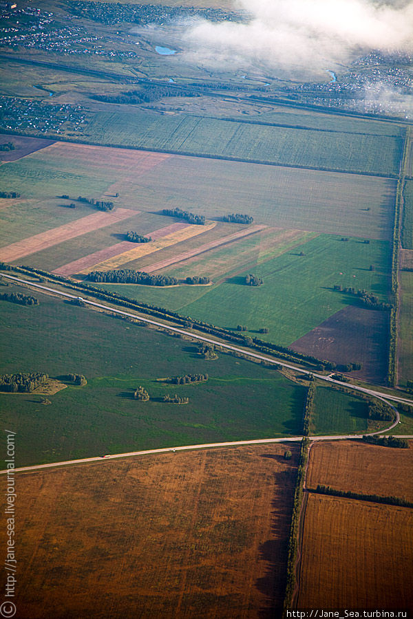 Вид из самолета Новосибирск — Москва Республика Алтай, Россия