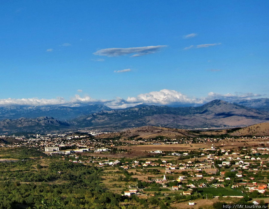 Цетинье с высоты 1600 м Область Цетине, Черногория