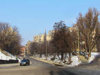 Вид на переулок с улицы Мельникова