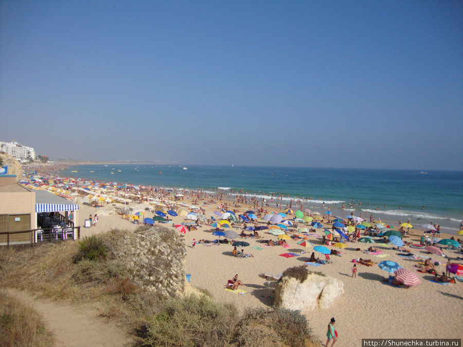 В августе желающих попасть на пляж хоть отбавляй. Это объясняется тем, что у португальцев начинаются традиционные августовские каникулы (в это время в стране работают только больницы, магазины, банки, само собой отели и т.п.). Да и вода в океане считается максимально теплой именно в этом месяце. Регион Алгарве, Португалия