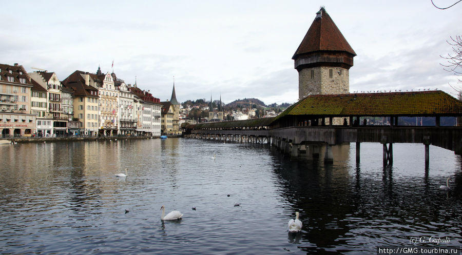 Город у озера Люцерн, Швейцария