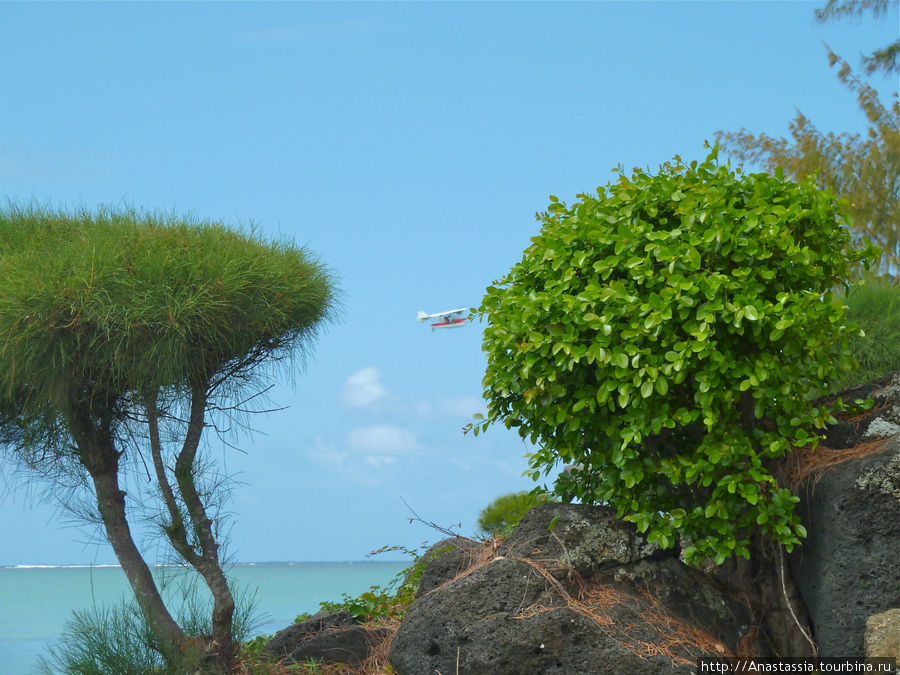 Полет на гидросамолете Гран-Гоб, Маврикий
