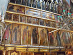 Главное художественное сокровище Троицкого собора – его пятиярусный иконостас, большинство икон которого выполнено в 1-й трети XV в. преподобным Андреем Рублевым и мастерами его круга