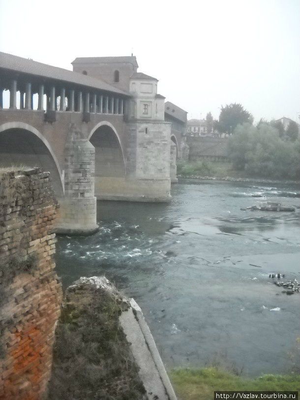 Старинный мост Павия, Италия