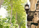 На главном проспекте Тбилиси среди листвы платанов можно рассмотреть эффектные вывески, решетки балконов и фонари прошлого века.