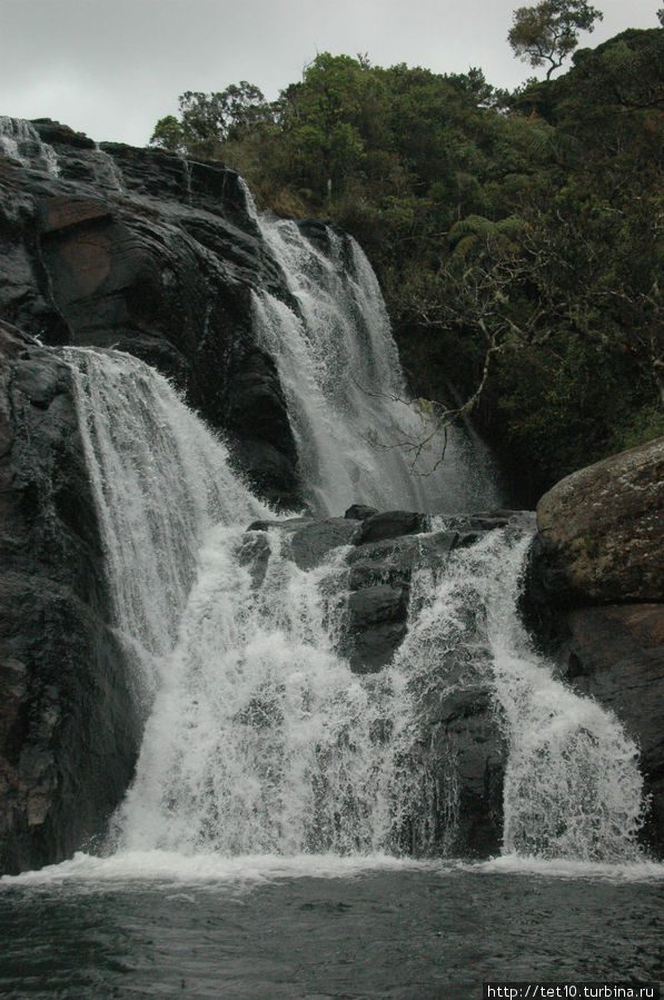 Это водопад Бейкера — очень красиво ! Хортон-Плэйнс Национальный Парк, Шри-Ланка