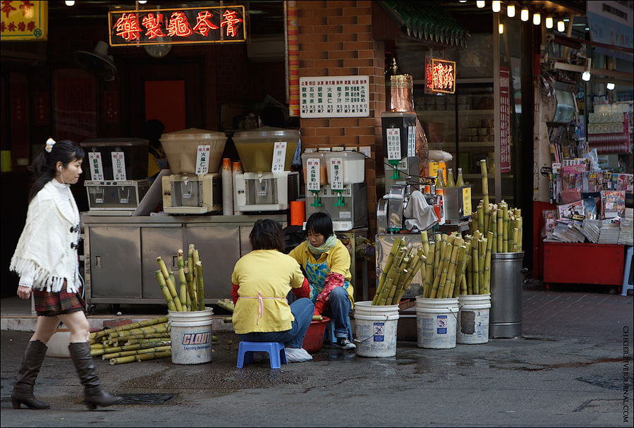 Как мне показалось, самым популярных был сок сахарного тростника, который я тоже очень люблю Гонконг