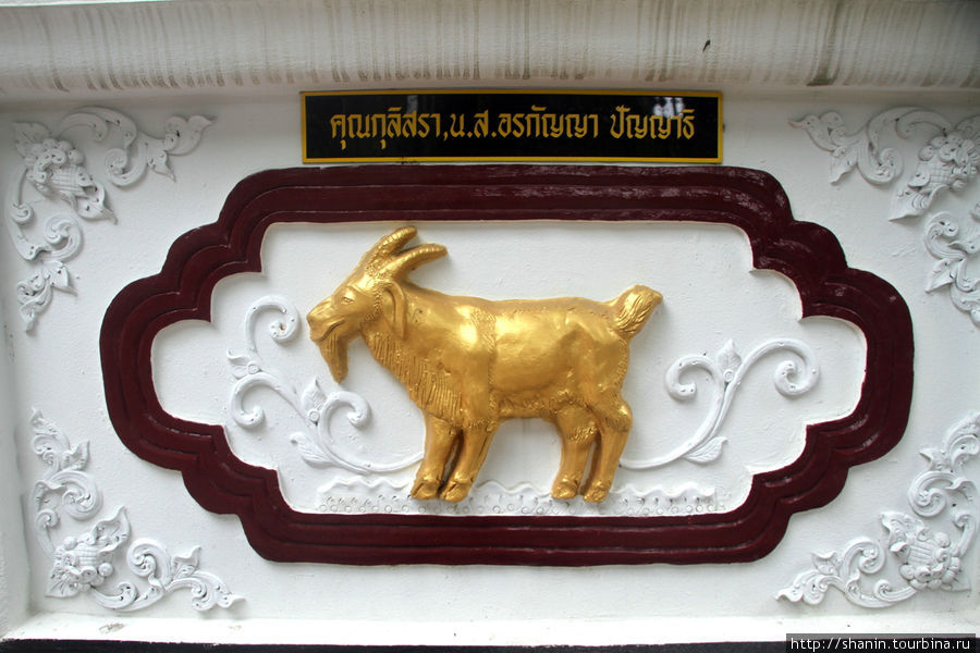 Восточный календарь в монастыре Чиангмай, Таиланд
