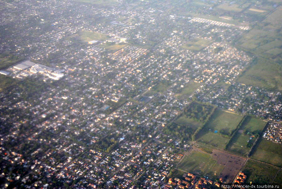 Большой Буэнос-Айрес с высоты птичьего полета Эзейза, Аргентина