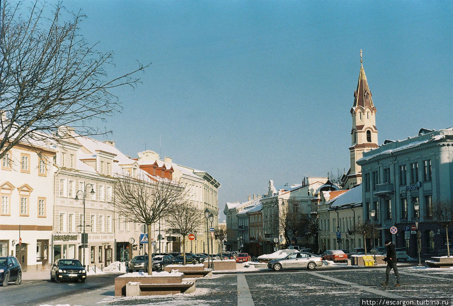 Одно из первых мест, посещенных мною — Ратушная площадь. Вильнюс, Литва