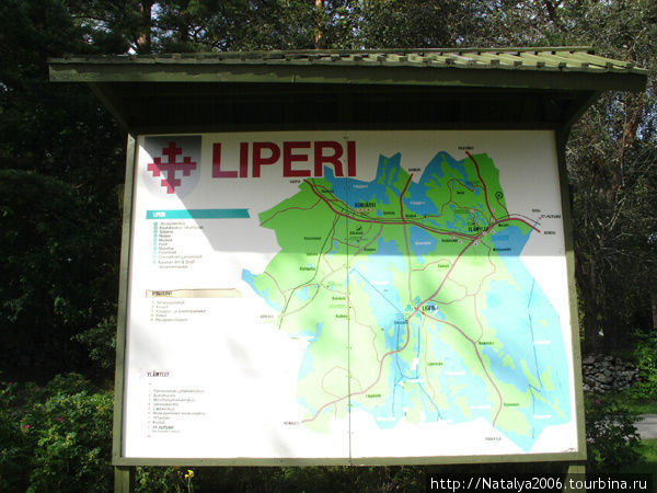 Карта города Липери Липери, Финляндия