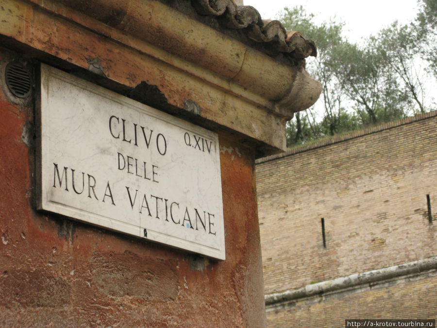 Улица, идущая вдоль Ватиканской стены. Стена по-итальянски — мура (слово замуровать — оттуда же) Ватикан (столица), Ватикан