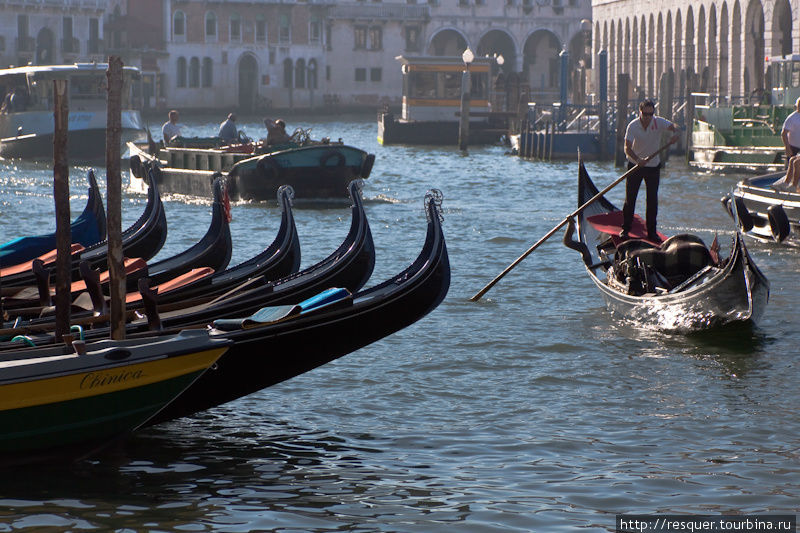 Венеция без туристов, утро на гран канале. Венето, Италия