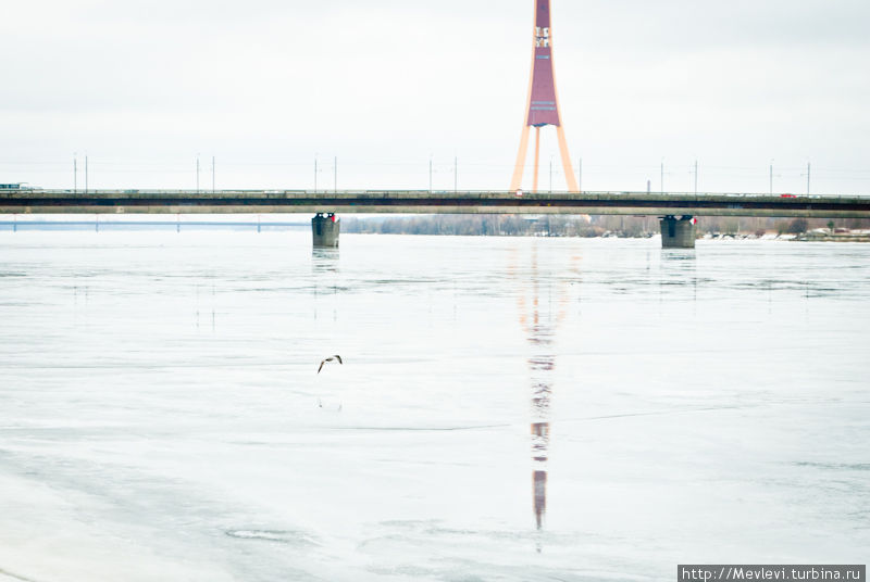 Даугава во льду Рига, Латвия