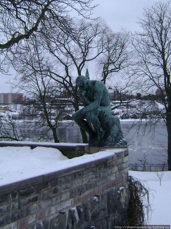 Парк музея принца Евгения морозным днём Стокгольм, Швеция