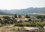 На горизонте видны два белых горба города Мулай Идрис.