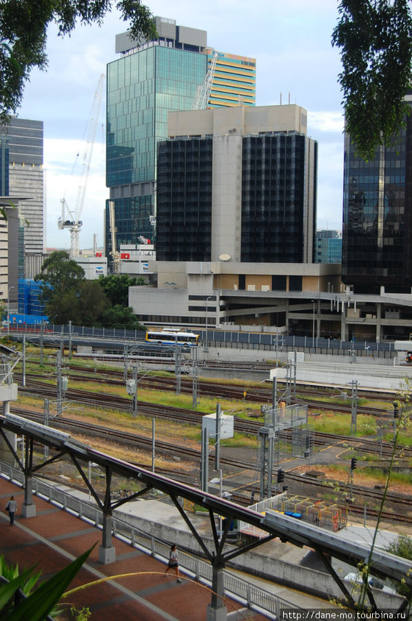 Вид на железнодорожную станцию Брисбен, Австралия