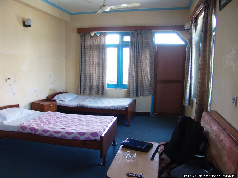 Моя комната в Спортс на третьем этаже Покхара, Непал