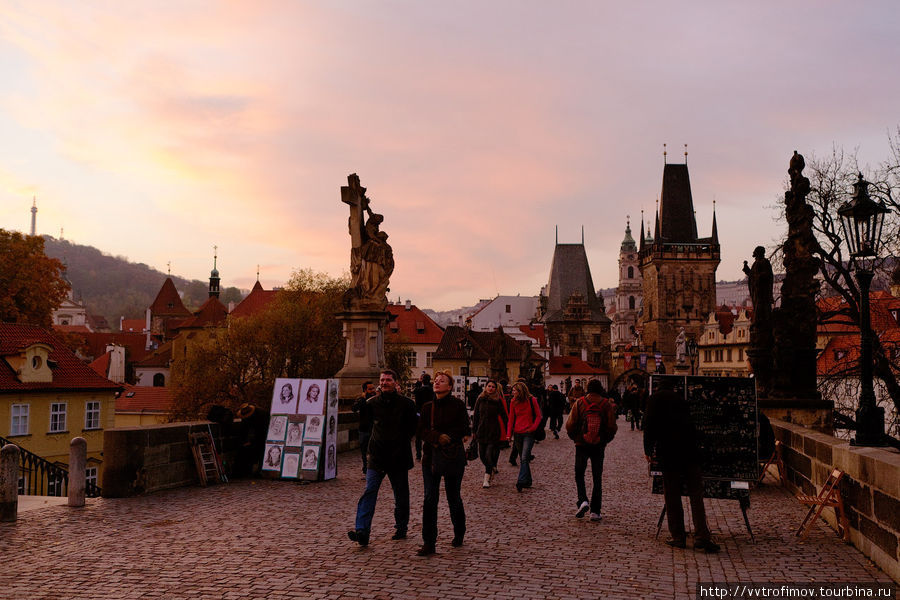 Вечер на Карловом мосту Прага, Чехия
