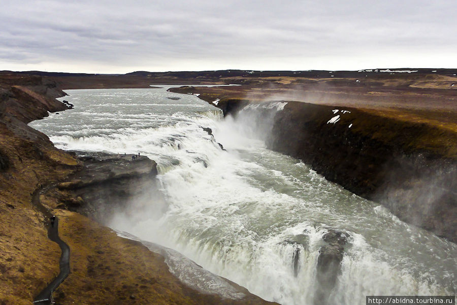 Знаменитый Золотой водопад, гордость Исландии Исландия