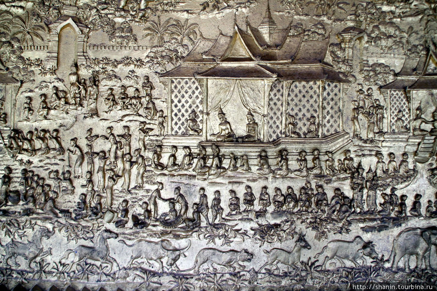 100 тысяч булыжников в одном монастыре Луанг-Прабанг, Лаос