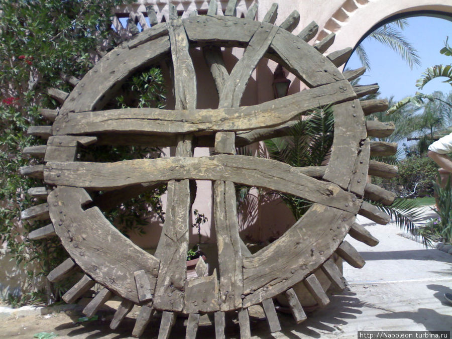 ирригационное колесо на пенсии Эль-Файюм, Египет