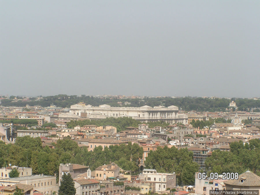 Панорама Рима с Яникульского холма Рим, Италия